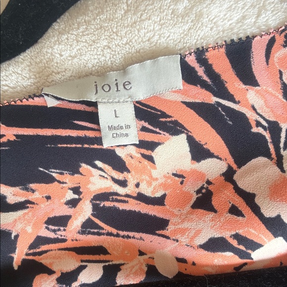 JOIE Womens Black Belted Floral Long Sleeve blouse - Picture 3 of 7